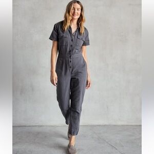 Outerknown Jumpsuit S.E.A. Suit Linen Organic Cotton Utility Storm Grey Size XL